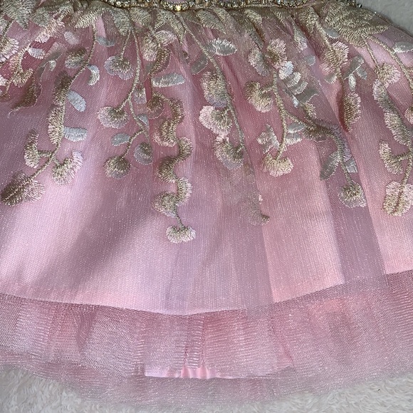 NWOT American Princess 6M Pink/Gold Rhinestone Dress Gorgeous💖Matching Bloomers - Picture 5 of 14